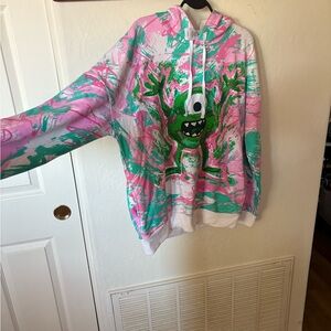 Disney Pink and Green Graphic Hoodie